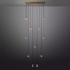 Pearl Spherical Modern Rectangular Chandelier 54”