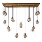 Pearl Spherical Modern Rectangular Chandelier 54”