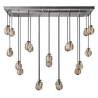 Pearl Spherical Modern Rectangular Chandelier 54”
