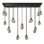 Pearl Spherical Modern Rectangular Chandelier 54”