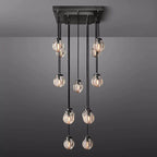 Pearl Spherical Modern Rectangular Chandelier 36”