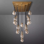 Pearl Spherical Modern Rectangular Chandelier 72”