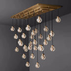 Pearl Spherical Modern Rectangular Chandelier 72”