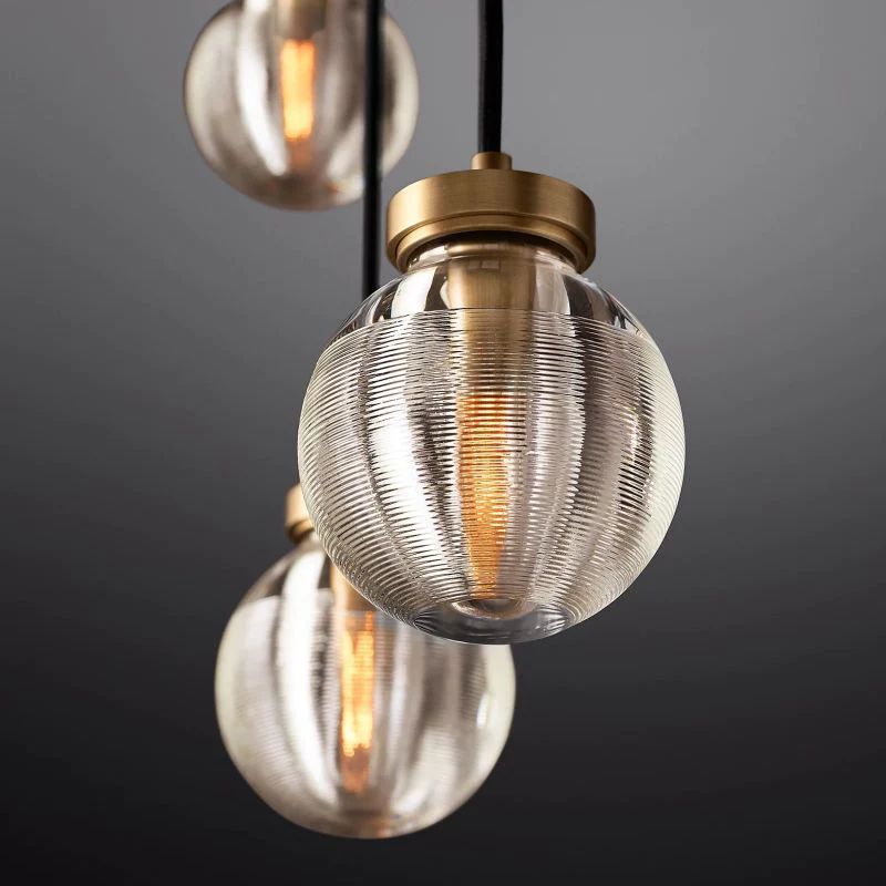 Pearl Spherical Modern Rectangular Chandelier 36”