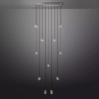 Pearl Spherical Modern Rectangular Chandelier 54”