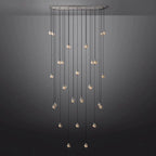 Pearl Spherical Modern Rectangular Chandelier 72”