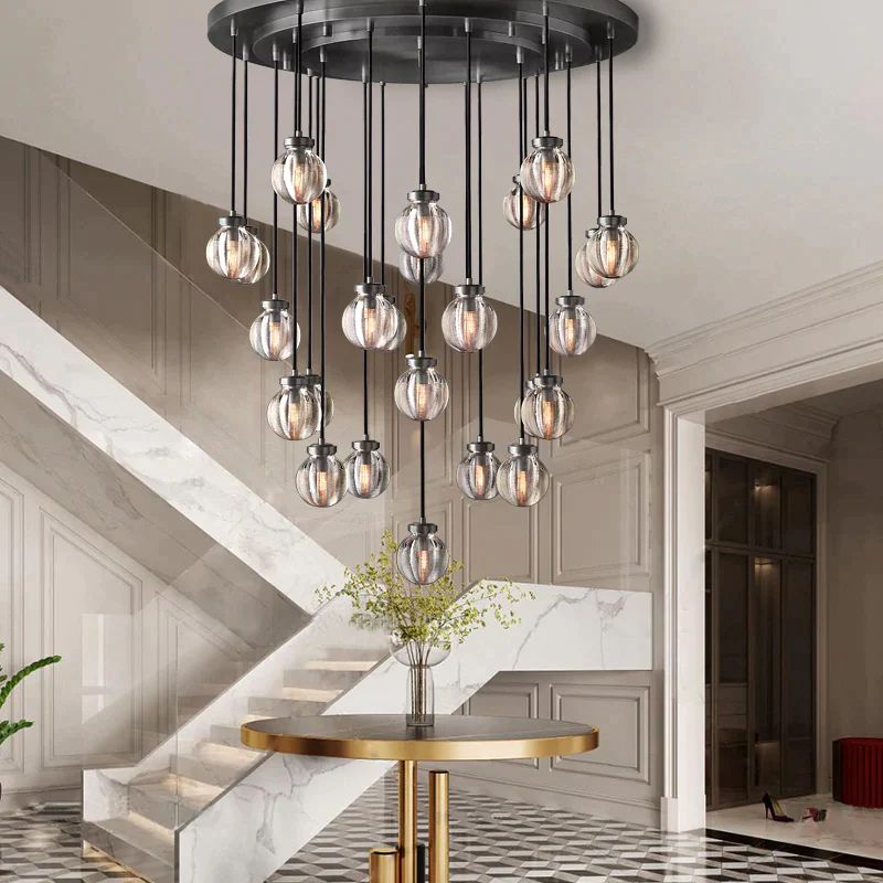 Pearl Spherical Modern Round Chandelier 38''