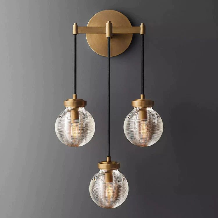 Pearl Spherical Modern Triple Wall Sconce