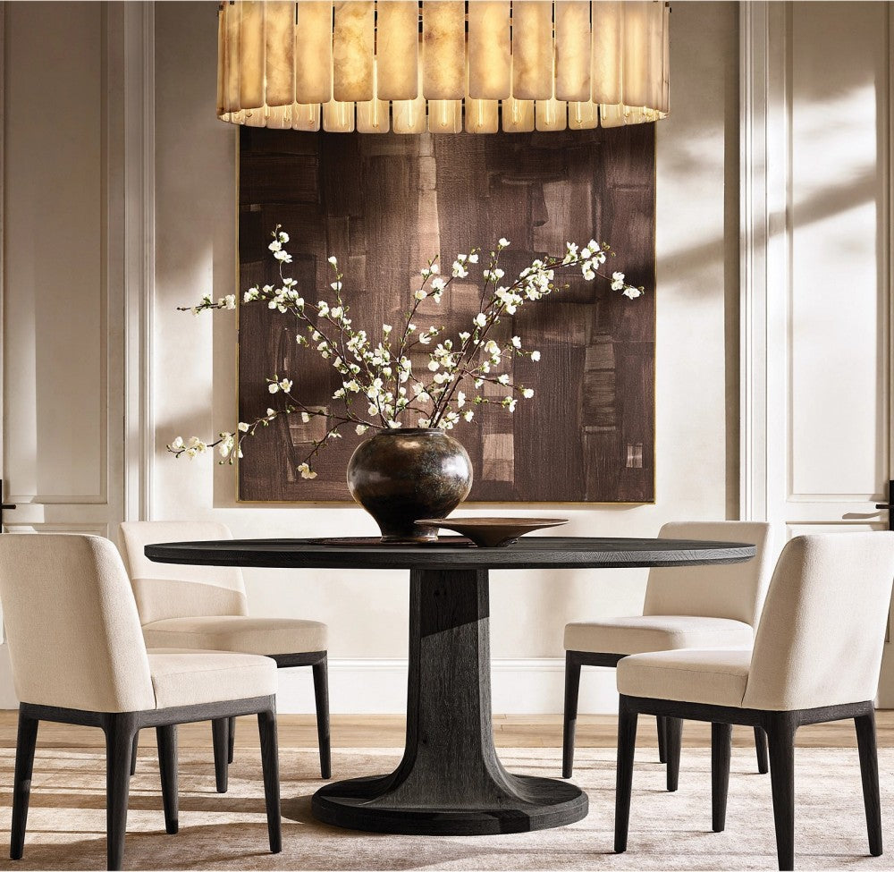 Camelot Alabaster Round Chandelier 36"D
