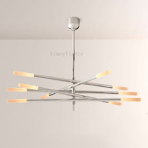 Rouvelle 10-Light Mobile Etched Rod Chandelier