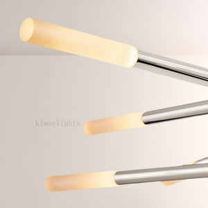 Rouvelle 10-Light Mobile Etched Rod Chandelier