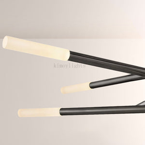 Rouvelle 10-Light Mobile Etched Rod Chandelier