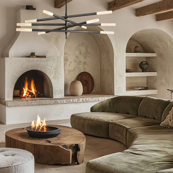 Rouvelle 10-Light Mobile Etched Rod Chandelier