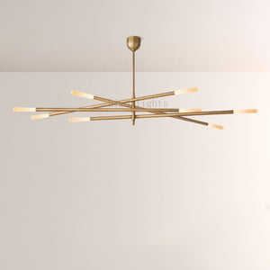 Rouvelle 8-Light Mobile Etched Rod Chandelier