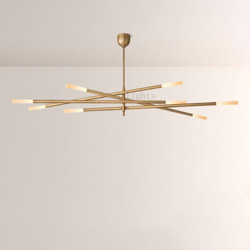 Rouvelle 8-Light Mobile Etched Rod Chandelier