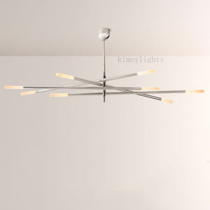 Rouvelle 8-Light Mobile Etched Rod Chandelier