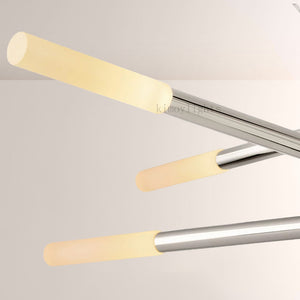 Rouvelle 8-Light Mobile Etched Rod Chandelier