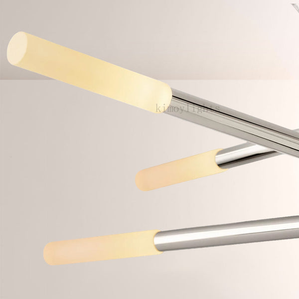 Rouvelle 8-Light Mobile Etched Rod Chandelier