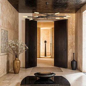 Rouvelle 8-Light Mobile Etched Rod Chandelier