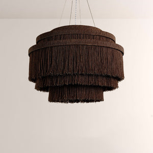 Rowan Jute Fringe Tiered Chandelier