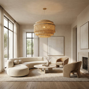 Rowan Jute Fringe Tiered Chandelier