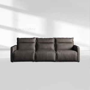 Rowland Leather Three-Piece Motion Modular Sofa