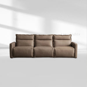 Rowland Leather Three-Piece Motion Modular Sofa