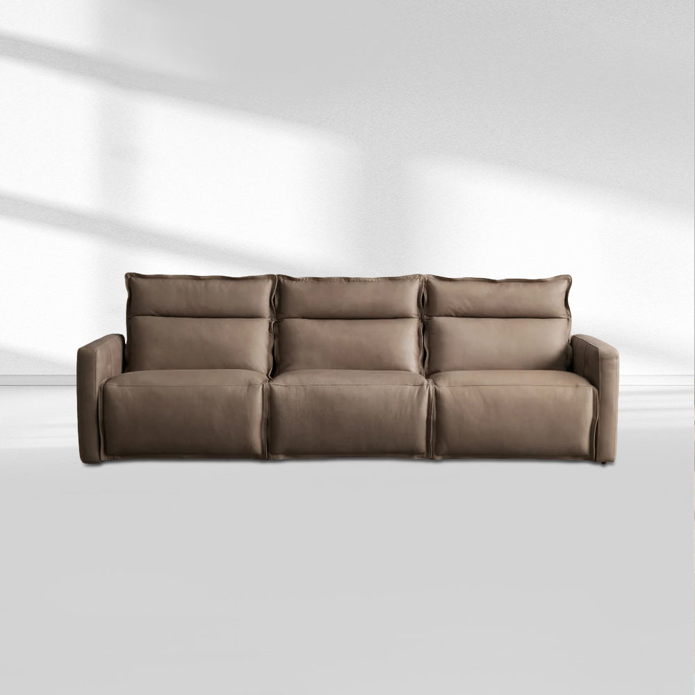 Rowland Leather Three-Piece Motion Modular Sofa
