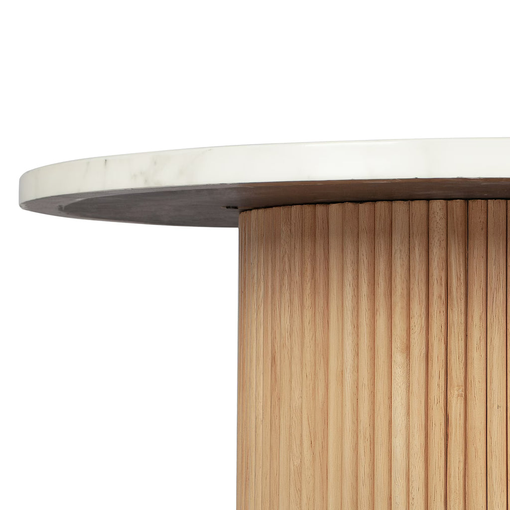 Modern Round Marble Coffee Table 35"