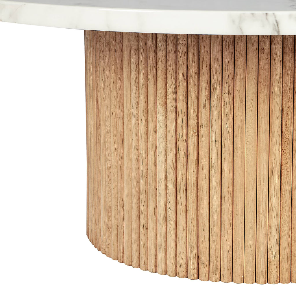 Modern Round Marble Coffee Table 35"