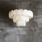 Alabasterk Magnolia Multi-tiered Round Chandelier - kimoylights