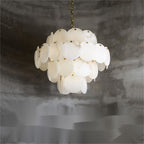 Alabasterk Magnolia Multi-tiered Round Chandelier - kimoylights