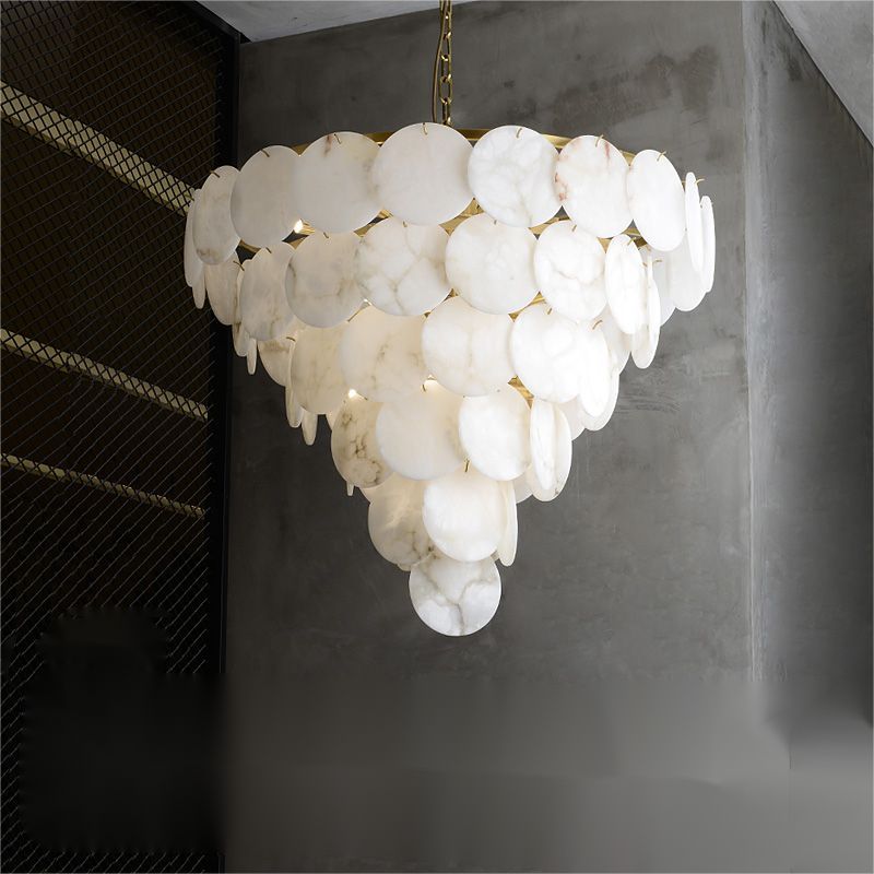 Alabasterk Magnolia Multi-tiered Round Chandelier  - kimoylights