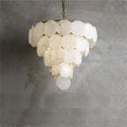 Alabasterk Magnolia Multi-tiered Round Chandelier - kimoylights