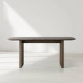 Sailor Germain Rectangular Marble Top Dining Table with Clement Wood Base