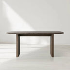 Sailor Germain Rectangular Marble Top Dining Table with Clement Wood Base