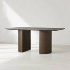 Sailor Germain Rectangular Marble Top Dining Table with Dauphine Base