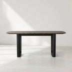 Sailor Germain Rectangular Marble Top Dining Table with Rennes Base
