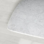 Sailor Germain Rectangular Marble Top Dining Table with Rennes Base