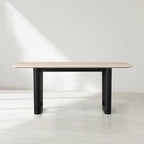 Sailor Germain Rectangular Marble Top Dining Table with Rennes Base