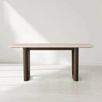 Sailor Germain Rectangular Marble Top Dining Table with Rennes Base