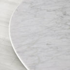 Sailor Germain Round Marble Top Dining Table with Dauphine Base