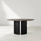 Sailor Germain Round Marble Top Dining Table with Dauphine Base