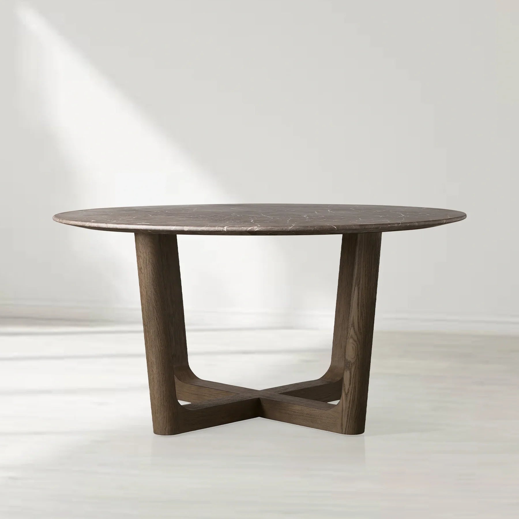 Sailor Germain Round Marble Top Dining Table with Rennes Base