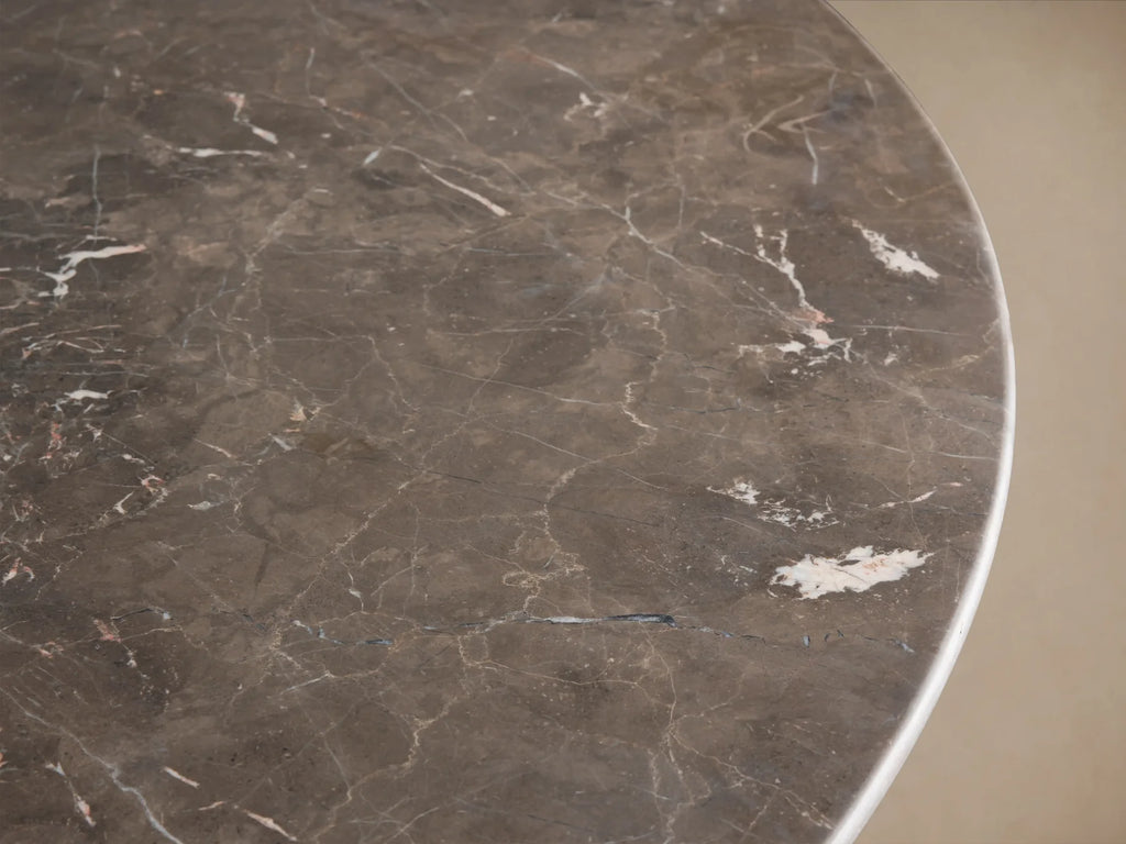 Sailor Germain Round Marble Top Dining Table with Rennes Base