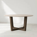 Sailor Germain Round Marble Top Dining Table with Rennes Base