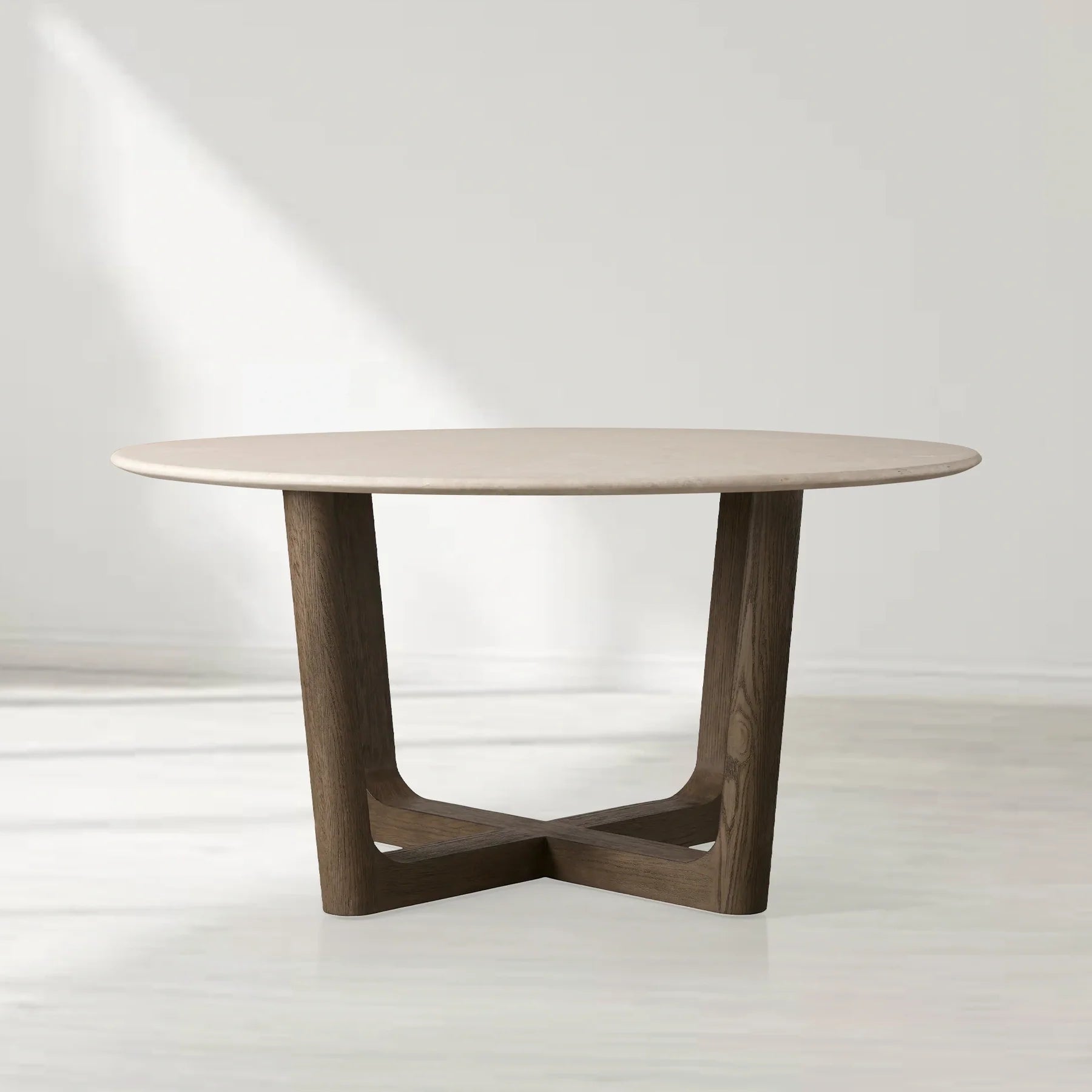 Sailor Germain Round Marble Top Dining Table with Rennes Base