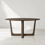 Sailor Germain Round Oak Wood Dining Table with Rennes Base