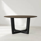 Sailor Germain Round Oak Wood Dining Table with Rennes Base