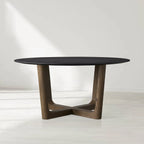 Sailor Germain Round Oak Wood Dining Table with Rennes Base